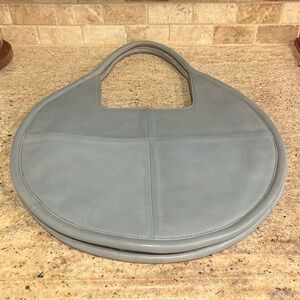 Anthropologie Julien Leather Tote - Baby Blue